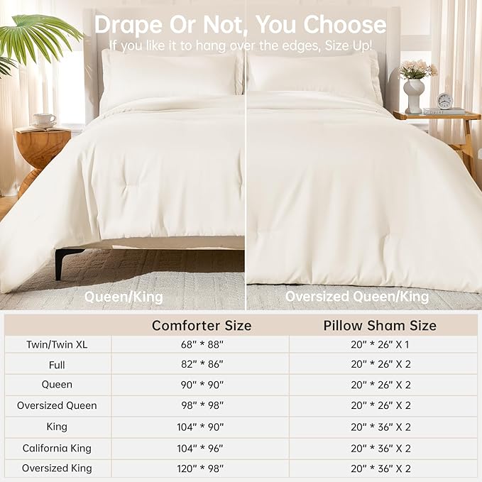 MUXHOMO Oversized King Comforter Sets, All Season Ultra Soft Down Alternative - Image 8
