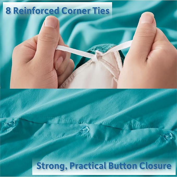 Nestl Teal Duvet Cover Full Size - Image 4