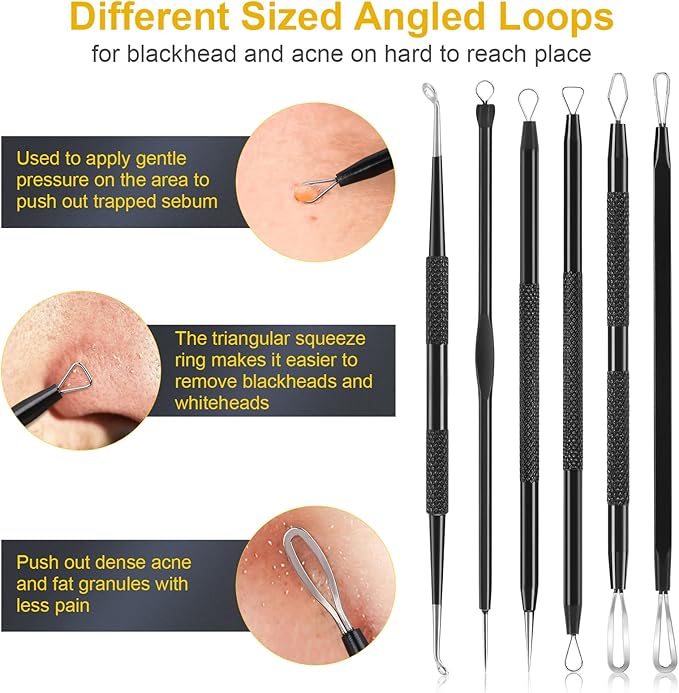 Pimple Popper Tool Kit, IUMAKEVP 15 PCS Professional Stainless Steel Blackhead - Image 4