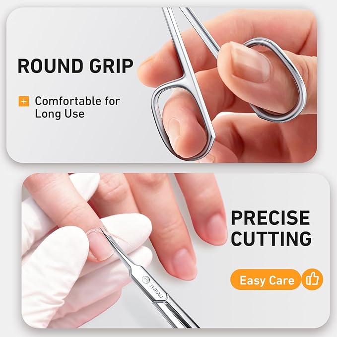 THRAU Cuticle Scissors Extra Fine - Image 5