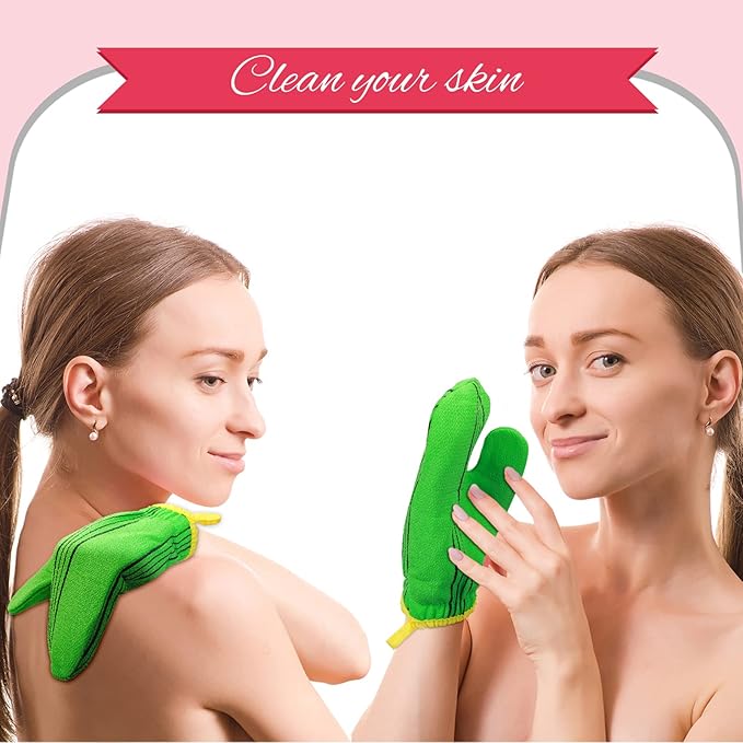 3 Pieces Korean Exfoliating Mitt Exfoliating Washcloth Korean Body Scrub Mitt - Image 4