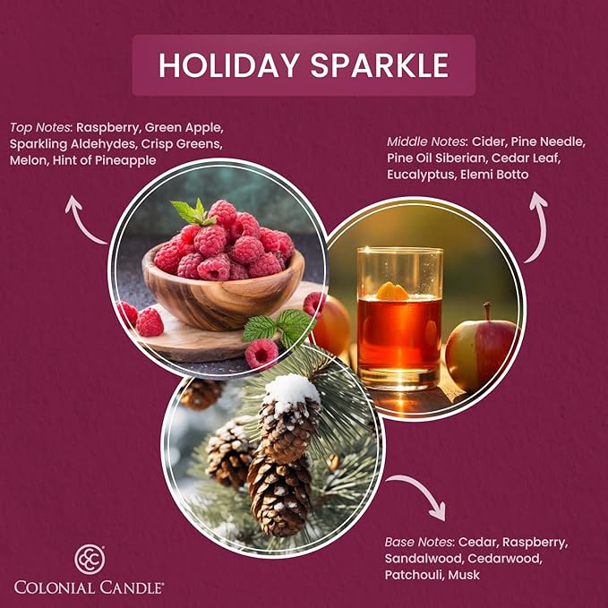 Colonial Candle Holiday Sparkle Scented Wax Melts, Wax Melt Warmer Cubes - Image 2