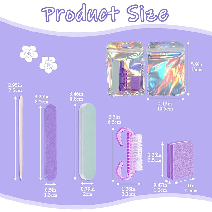 Disposable Manicure Kit Professional, 18 Set Press On Nail Tool Kit - Image 6