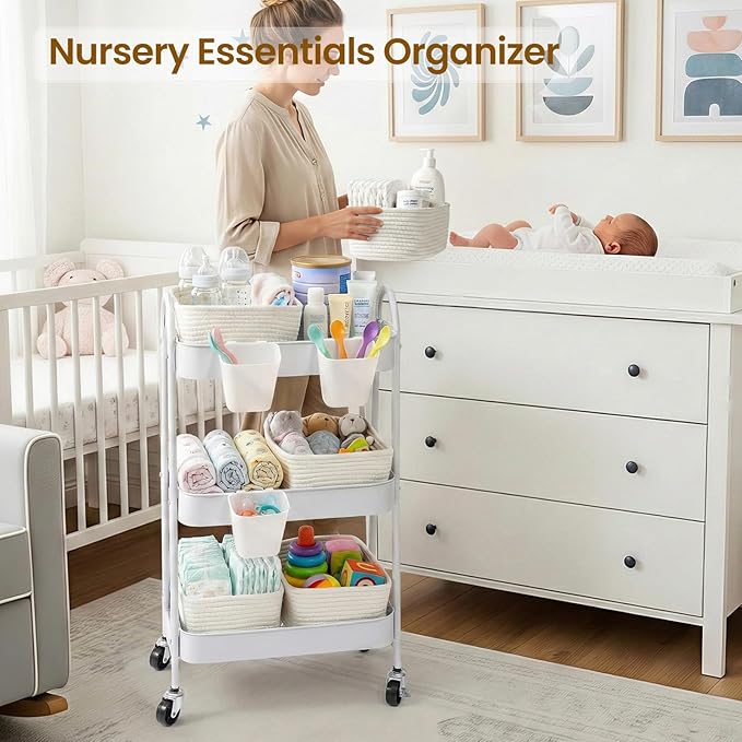 3-Tier Rolling Utility Cart - Image 3