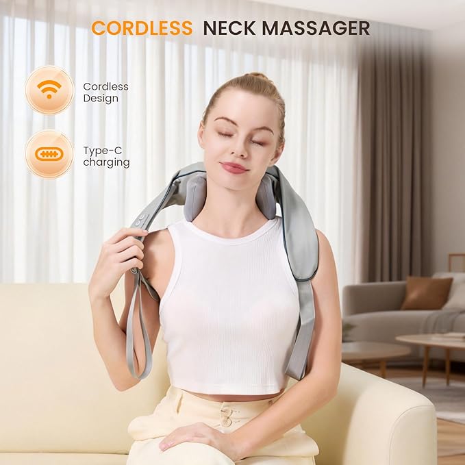 4D Wireless Deep Tissue Kneading Neck Massager - Image 7