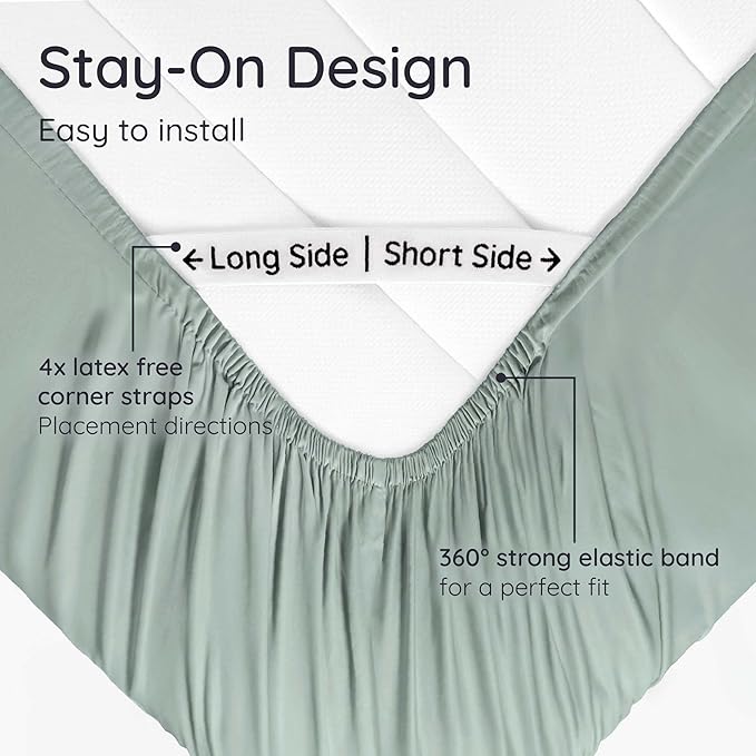 Bambaw 100% Viscose Derived from Bamboo Fitted Sheet King Size, Cooling Fitted - Image 5