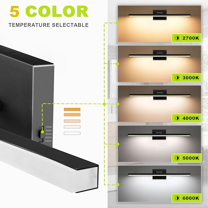 IZORRO Modern Bathroom Vanity Light 16 inch, 12W Dimmable Led Bathroom Light - Image 3