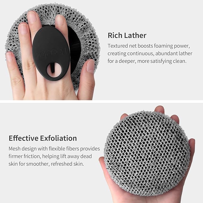 Silicone Body Scrubber with Scrub Net, BEAUTAIL 2 Pack – Rich Foam and - Image 4