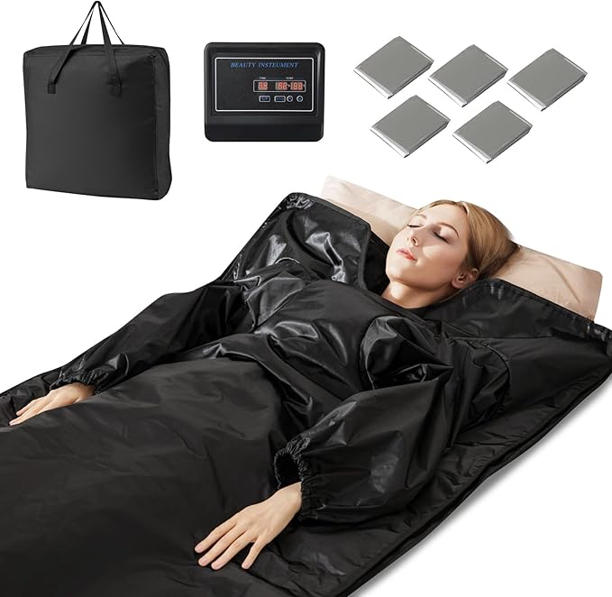 COSTWAY Infrared Sauna Blanket, Portable Full-Body Personal Sauna by COSTWAY