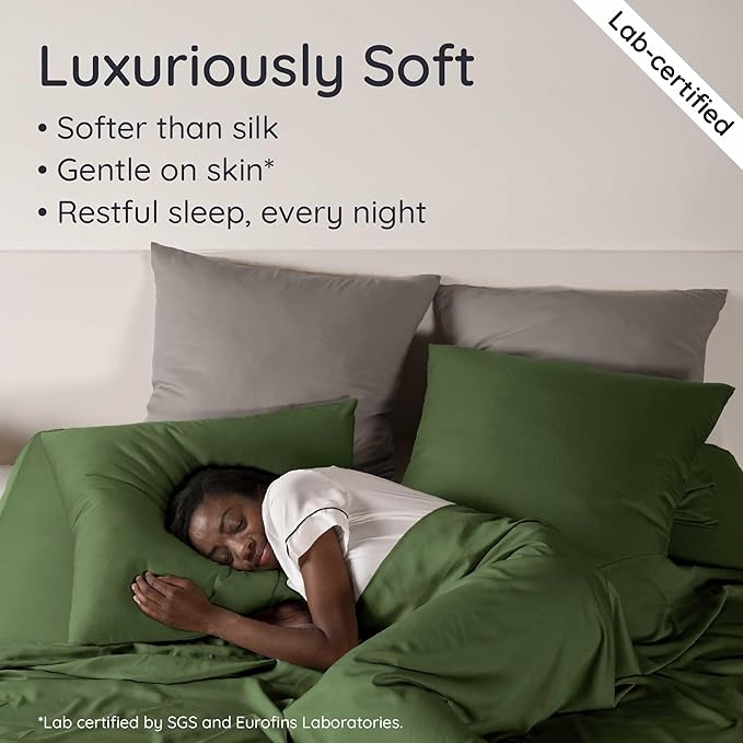 Bambaw 100% Viscose Derived from Bamboo Sheets King Size Set – 4pcs Cooling - Image 4