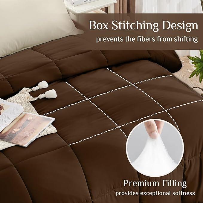 JOLLYVOGUE King Comforter Set, Ultra-Soft Bed in a Bag King Size 7 Pieces - Image 3