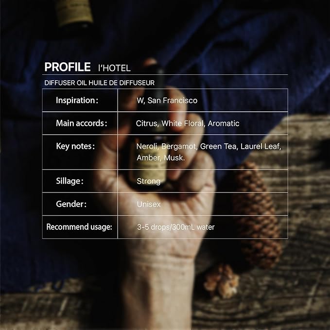 l'Hotel Diffuser Oil, Lifestyle Blend Neroli, Laurel Leaf, Musk Essential Oils - Image 2