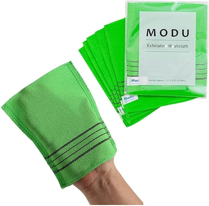 Modu Korean Exfoliating Mitts Small 6PCS – Exfoliating Gloves Body Scrubber by Modu