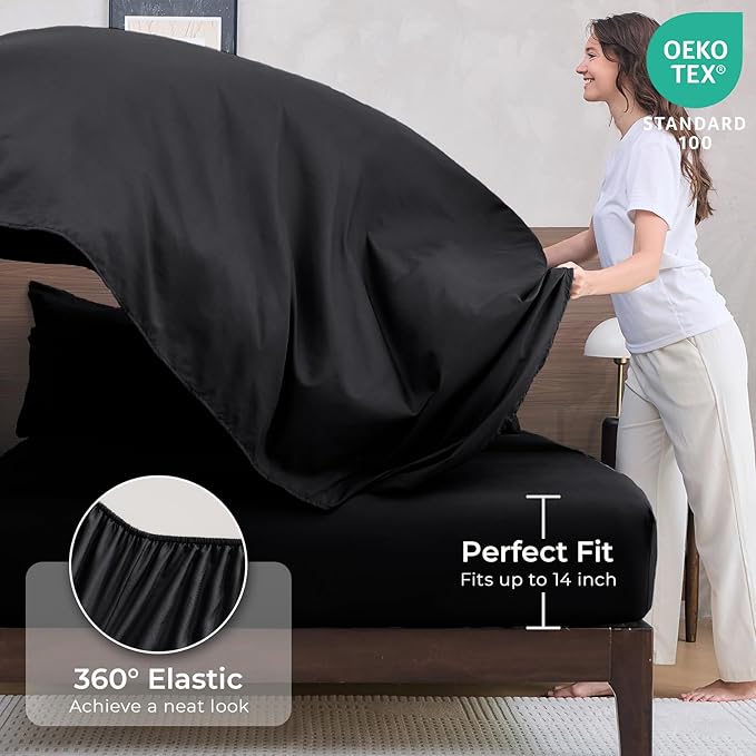 HEVUMYI Black Queen Comforter Set - Image 5
