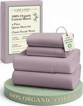 LANE LINEN Queen Size Sheets Set, 100% Organic Cotton Sheet Set, Percale Weave by LaneLinen