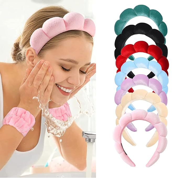 Luckybear Spa Headband for Washing Face, Velvet Makeup Headband - Image 8