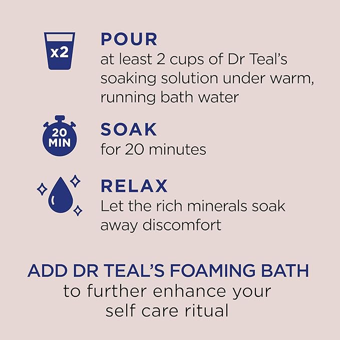 Dr Teal's Salt Soak with Pure Epsom Salt, Nourish & Protect with Coconut Oil - Image 4