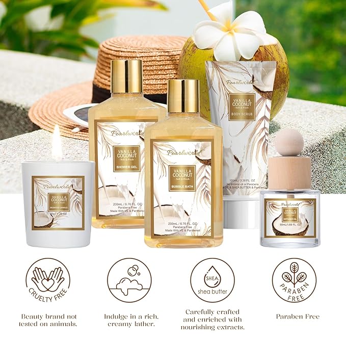 Valentine's Day Gifts Basket for Women, Bubble Bath, Diffuser Oil, Scented - Image 4