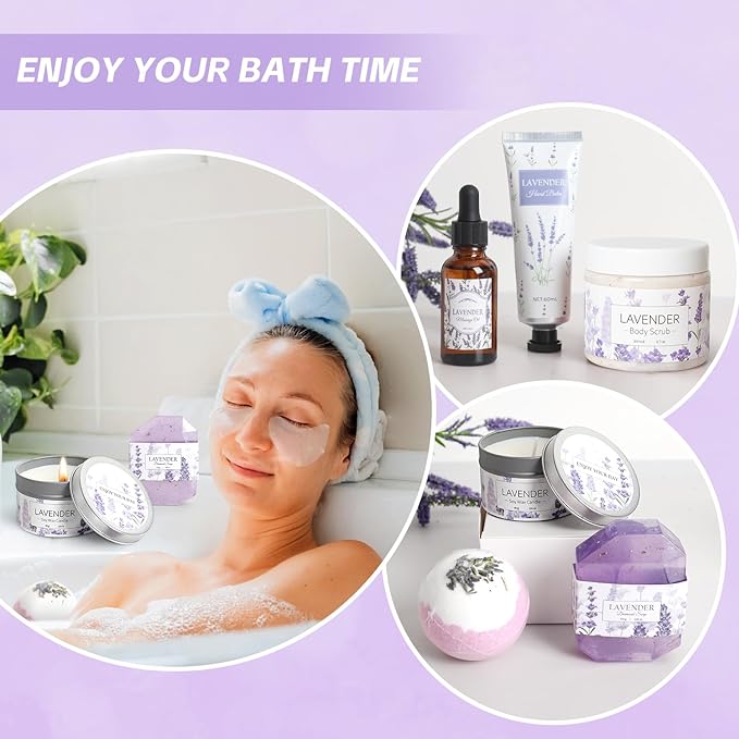 Mothers Day Gifts for Mom, Lavender Spa Gifts Set, Relaxing Spa Gifts, Bath Spa - Image 6