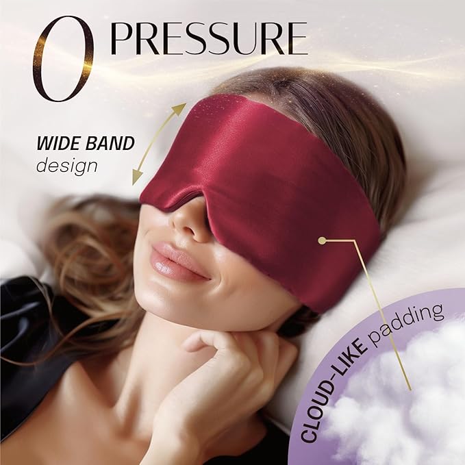 Silk Sleep Mask Soft Pressureless: 100% Mulberry Silk - Image 4