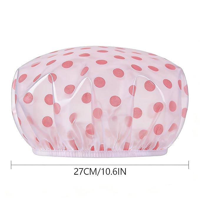 3PCS Elastic Reusable Waterproof Shower Caps - Image 2