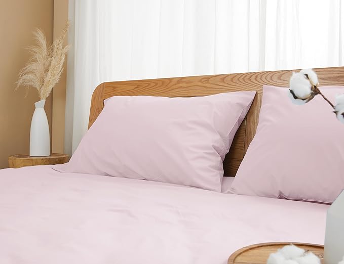 Pillow Cases, Standard Queen Size Cotton Percale Weave Pillowcases, Pre-Shrunk - Image 7
