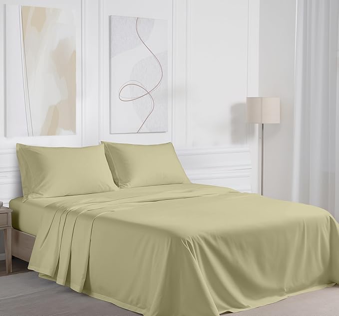 RUVANTI 100% Cotton Sheets – Full Size Percale Bedding, Cooling & Breathable - Image 2