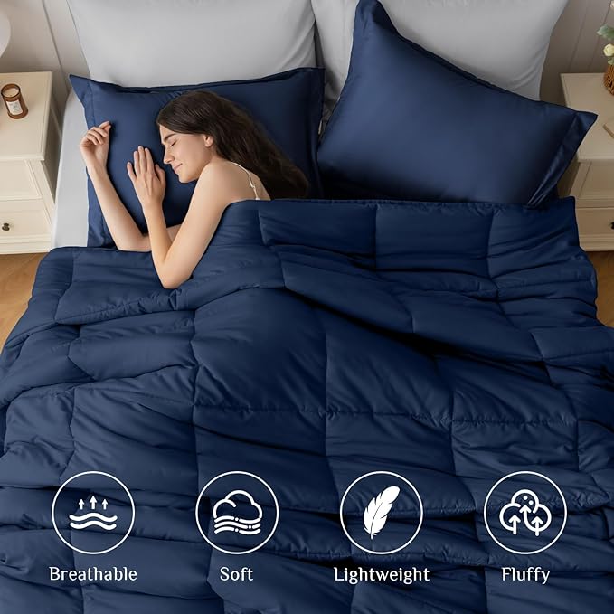 JOLLYVOGUE Full Comforter Set, Ultra-Soft Bed in a Bag Full Size 7 Pieces - Image 2