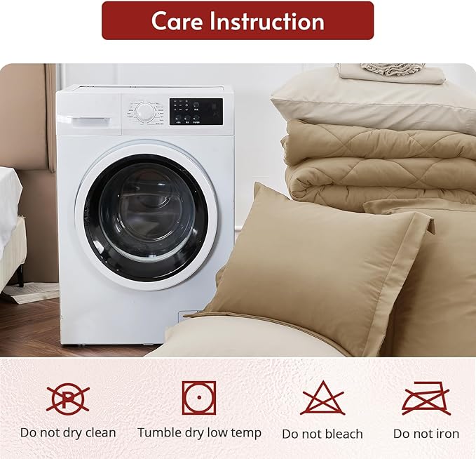 MUXHOMO 7 Pieces Full Comforter Set, Reversible Bed in a Bag Full Size - Image 9