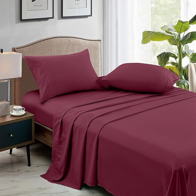 FreshCulture Full Flat Sheets Only, Soft Microfiber Bedding Sheets - Image 3