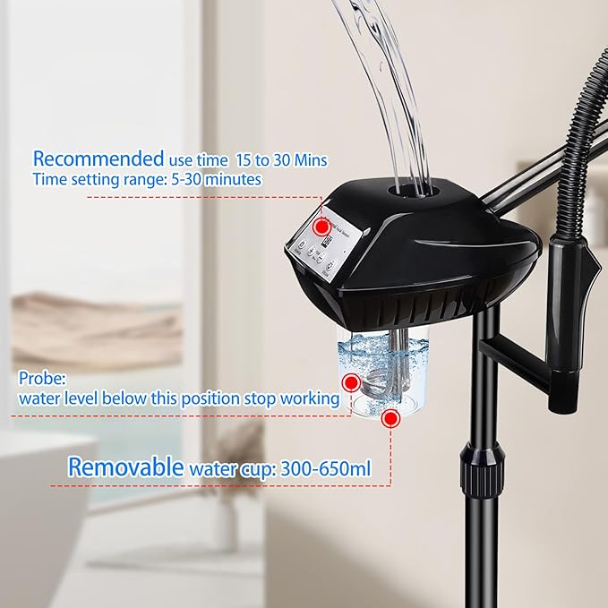 Professional Facial Steamer on Wheels, 2-in-1 Facial Steamers - Image 3