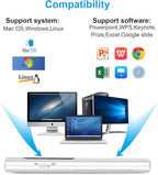 Presentation Clicker Wireless Presenter Remote with Hyperlink & Volume Remote Clicker for PowerPoint Office Classroom Presentation Remote Control Pointer Slide Advancer (Battery Included)