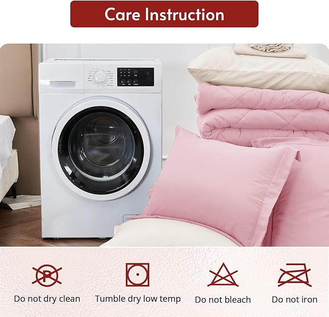 MUXHOMO 7 Pieces California King Comforter Set, Reversible Bed in a Bag Cal - Image 9