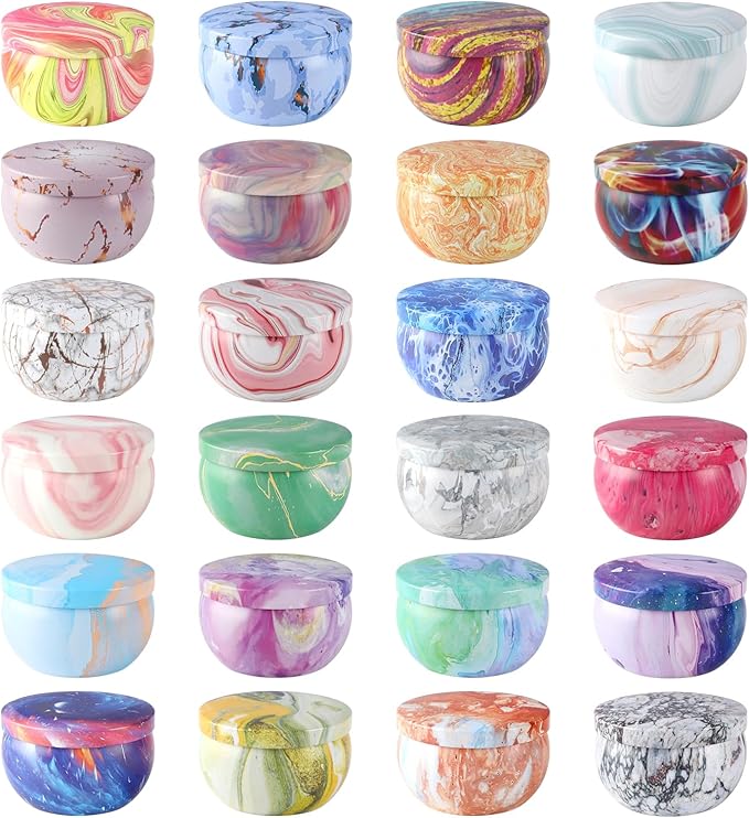 WPONSZU Scented Candles Gifts Set 24 Pack Soy Wax Travel Tin Jar Candles - Image 6