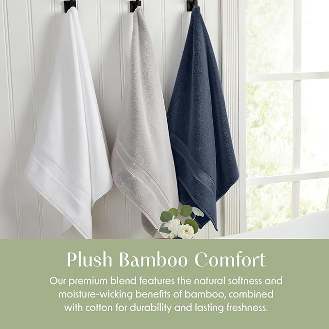 Springtree Home Luxury Viscose from Bamboo Bath Towel Set of 4 | 35% Viscose - Image 7