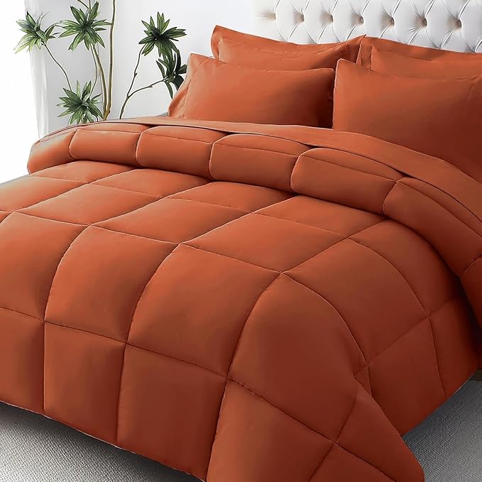 JOLLYVOGUE Twin Comforter Set, Ultra-Soft Bed in a Bag Twin Size 5 Pieces by JOLLYVOGUE
