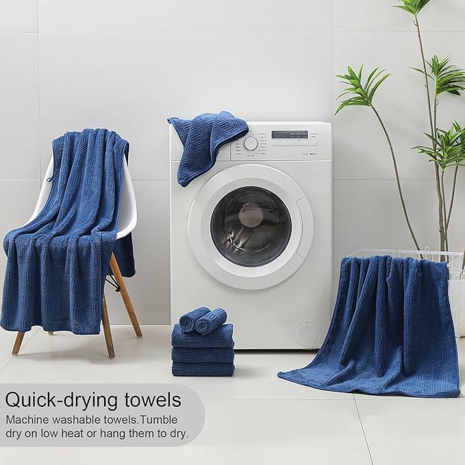 8 Piece Bath Towel Set-2 Oversized Bath Sheets, 2 Hand Towels, 4 - Image 8