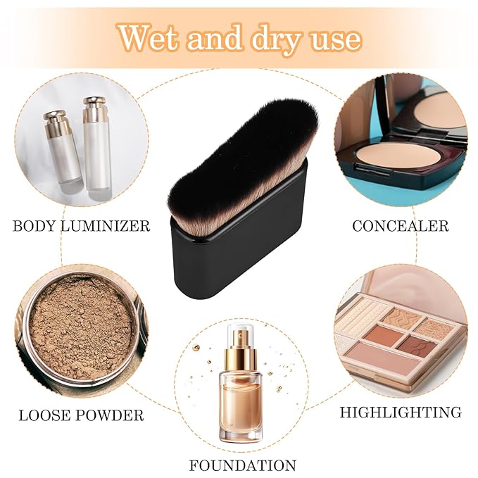 Self Tan Brush Soft Body Makeup Brush Portable Self Tanning Brush Self Tanner - Image 4