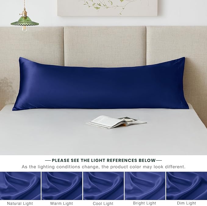 Love's cabin Satin Body Pillowcase 20x54, Cooling Pillow Cover - Image 8