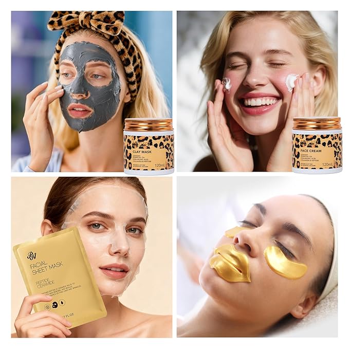 32 Pcs Mother's Day Gift for Mom, Leopard Facial Skin Care Set for Women - Image 3