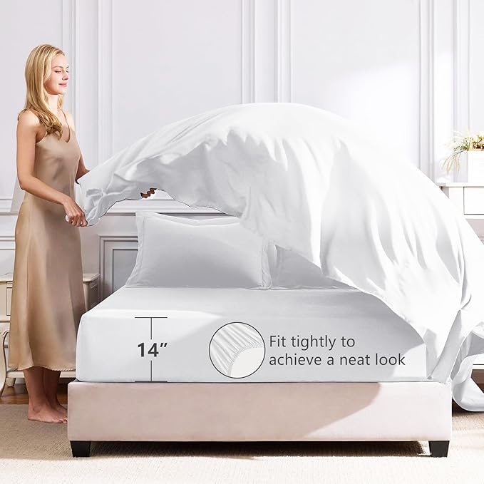 CozyLux King Size Comforter Set White - Image 5