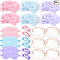 Hoteam 24 Pcs Spa Party Favors Supplies 6 Spa Headband 6 Plush Sleep Eye Mask 6 by Hoteam