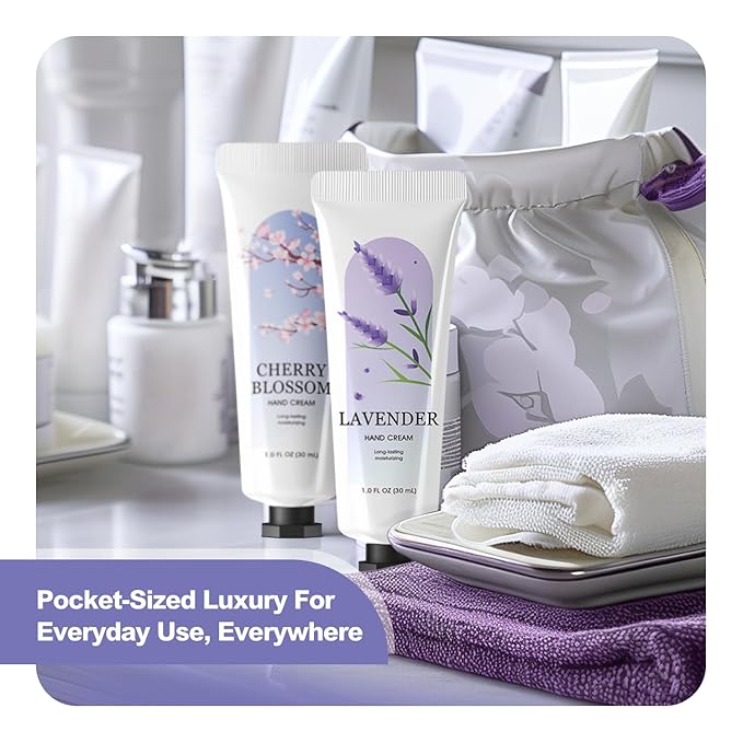 spa luxetique 10 Pack Hand Cream Gifts Set Hand Lotion Dry Cracked Travel Size - Image 4