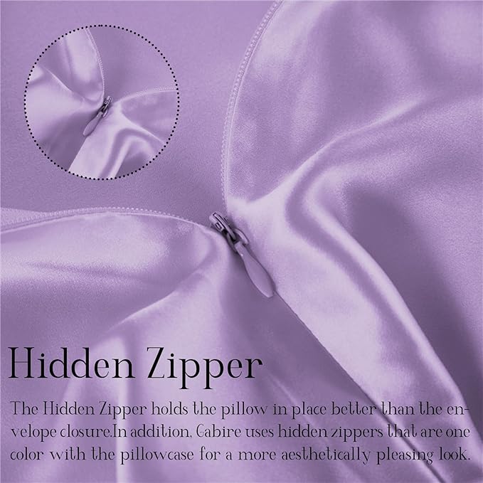 Gabire Mulberry Silk Queen Size Pillow Cases Set of 2, Ultra Smooth Soft - Image 4