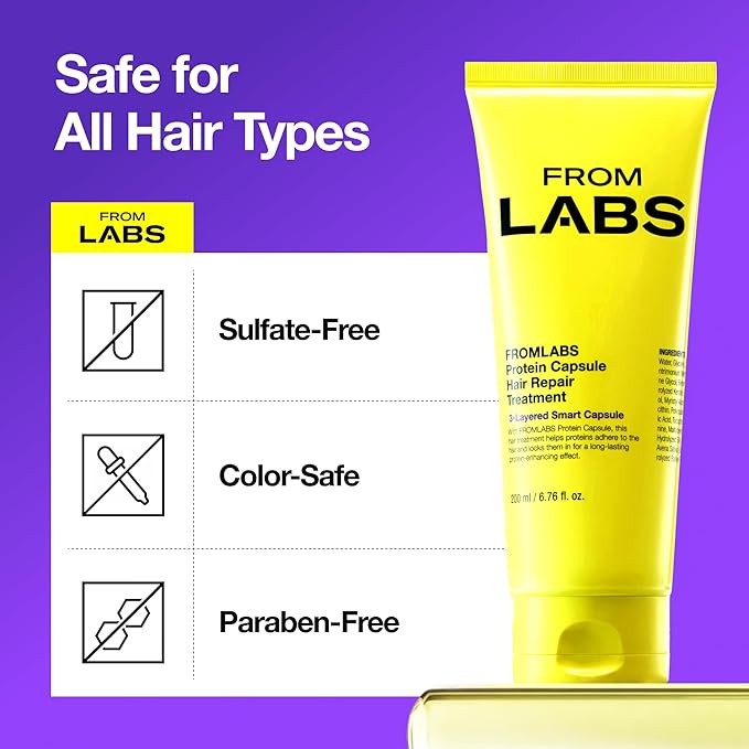 FROMLABS Protein Capsule Hair Repair Treatment, 3-Minute Keratin Hair Mask & - Image 9