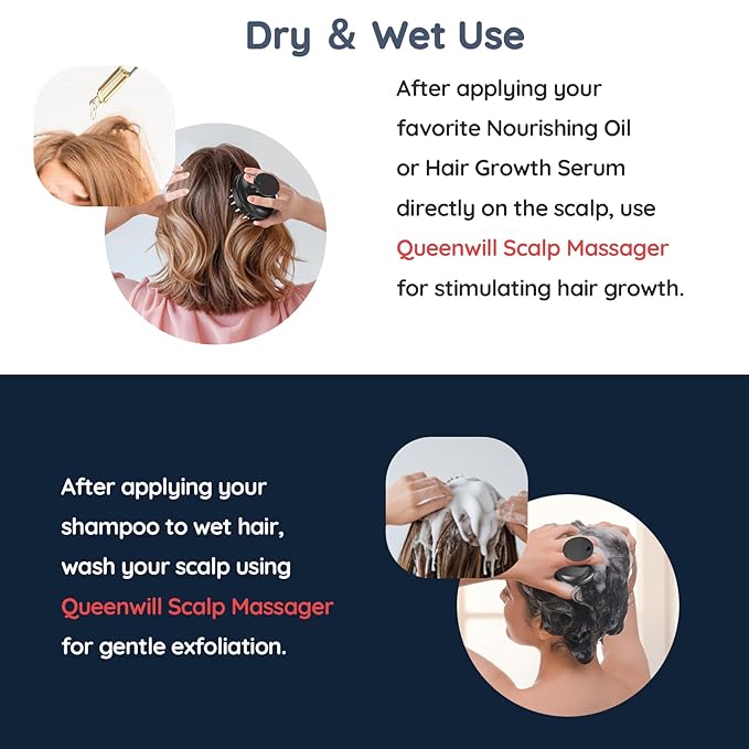 Electric Handheld Hair Massager, Cordless Hair Scalp Massager Portable Head - Image 4