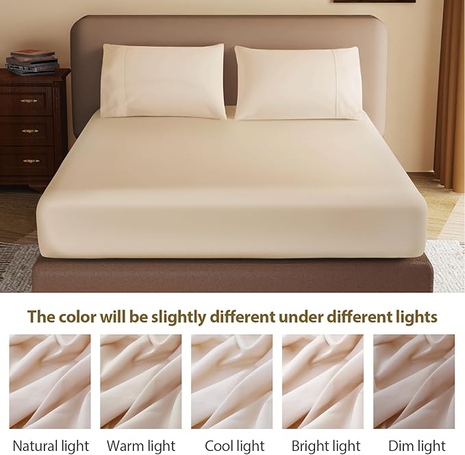 100% Egyptian Cotton Fitted Sheet CK Size, 600 Thread Count, Single Fitted - Image 7