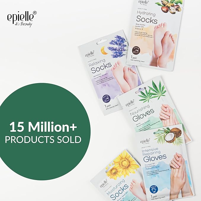 Epielle Nourishing Hand Mask 6 Pairs, Repair and Soften - Image 2