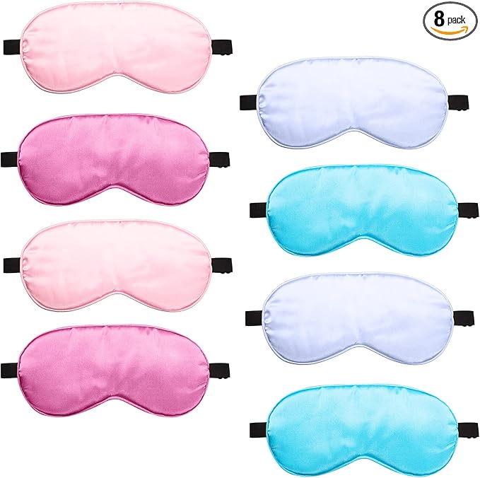 BBTO 8 Pcs Sleep Mask, Silk Eye Mask by BBTO