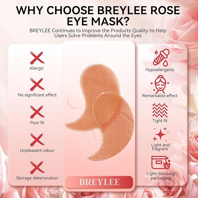 BREYLEE Rose Eye Mask, Under Eye Patches - Image 7